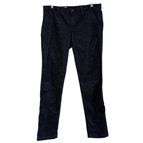 Gap 1969 Dark Wash Low Rise Slim Straight Leg Trouser Jeans Size 28 6T Y2K Style - Picture 1 of 9